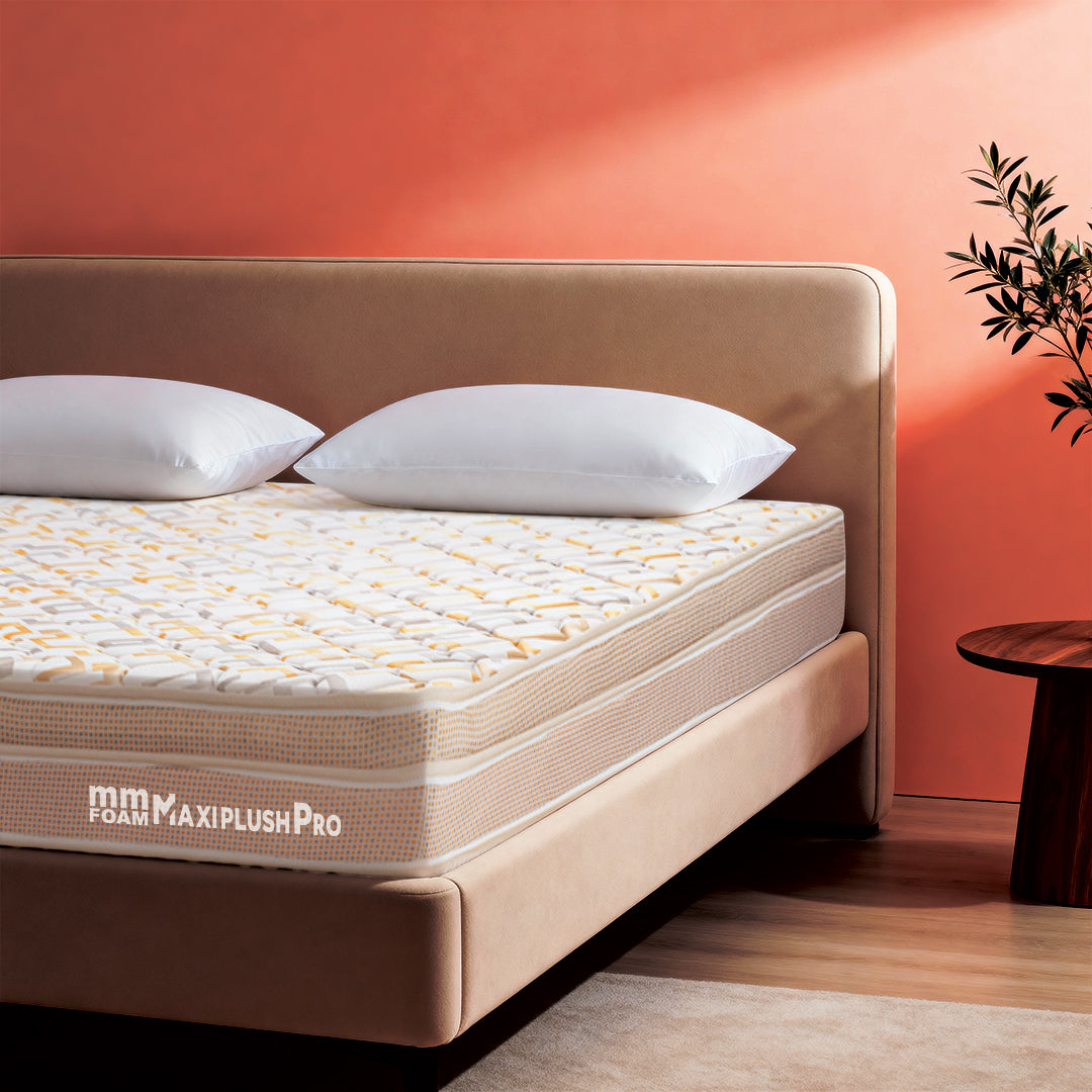 MM Foam Maxiplush Pro - Euro-Top Latex Hybrid Mattress – Medium Firm, Plush Comfort | 10 years Warranty
