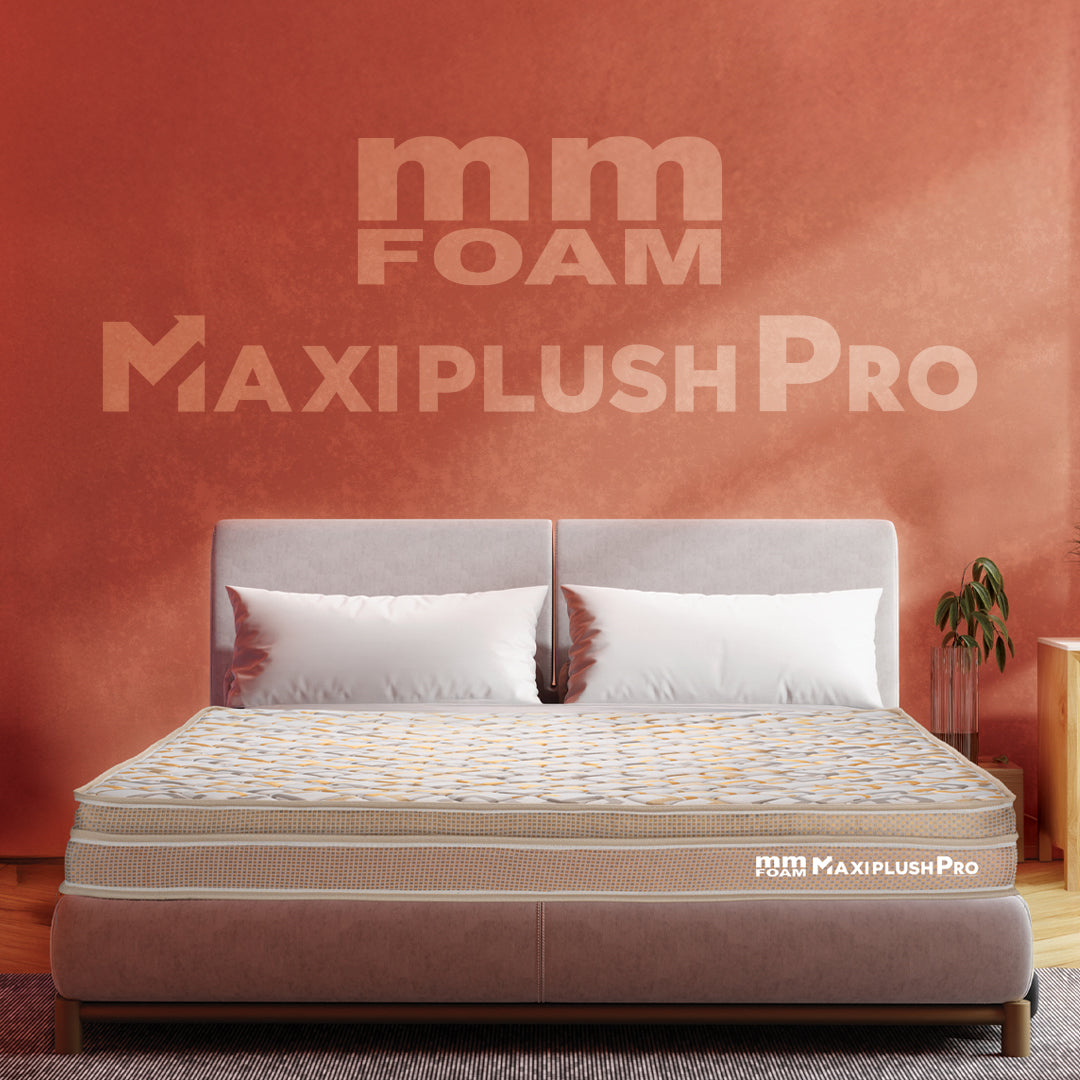 MM Foam Maxiplush Pro - Euro-Top Latex Hybrid Mattress – Medium Firm, Plush Comfort | 10 years Warranty