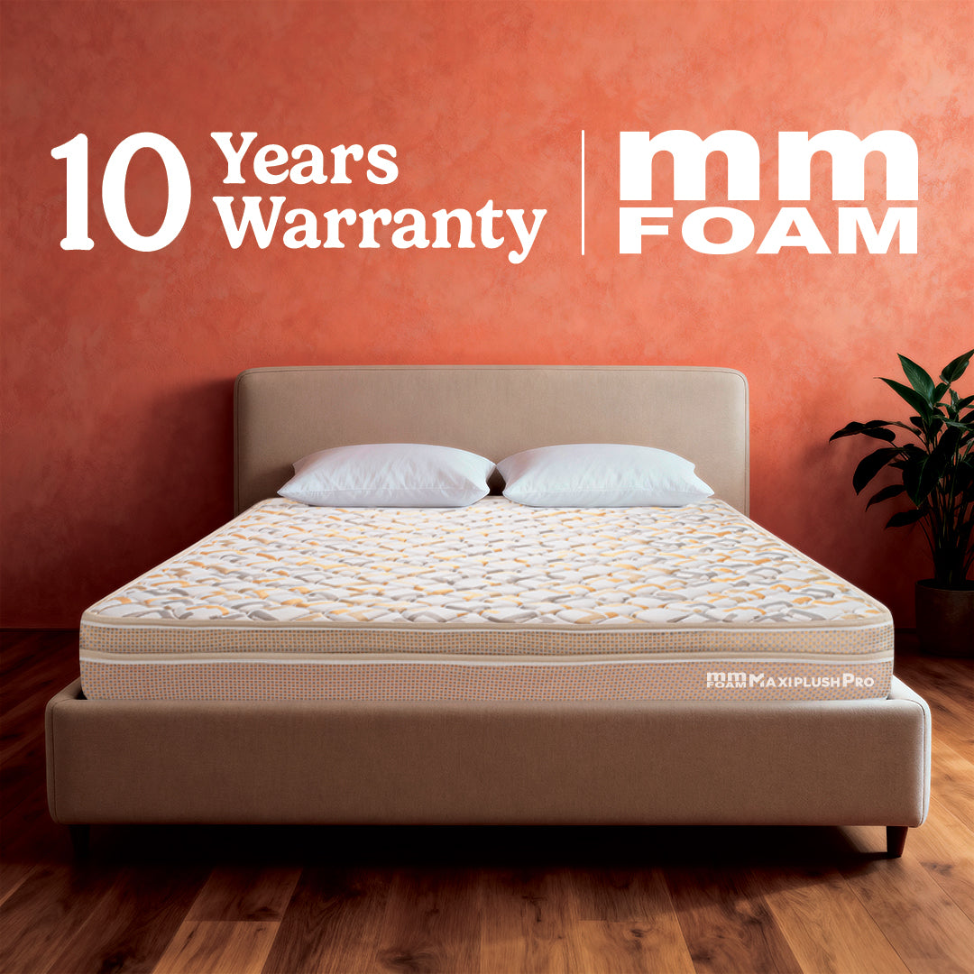MM Foam Maxiplush Pro - Euro-Top Latex Hybrid Mattress – Medium Firm, Plush Comfort | 10 years Warranty
