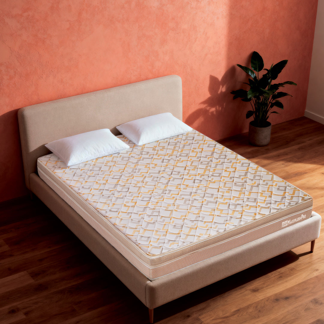 MM Foam Maxiplush Pro - Euro-Top Latex Hybrid Mattress – Medium Firm, Plush Comfort | 10 years Warranty